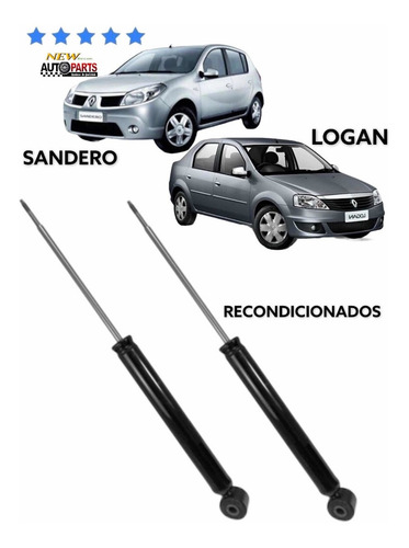 Par Amortecedor Sandero Logan Traseiro 2009 Até 2014