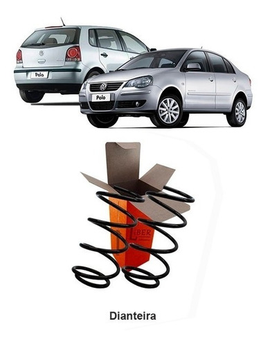 2 Mola Dianteiro Polo Hatch Sedan 2007 2008 2009 2010 2011