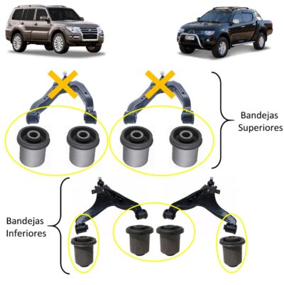 BUCHA BANDEJA SUPERIOR E INFERIOR