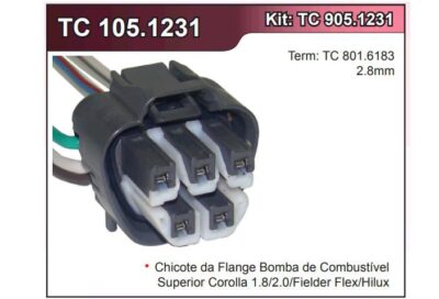 CHICOTE FLANGE DA BOMBA 5 PINOS