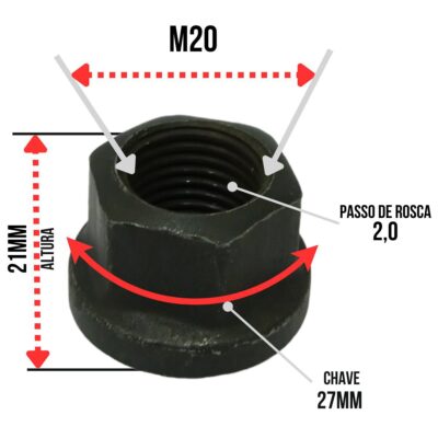 PORCA DE RODA DIANTEIRO E TRASEIRO *