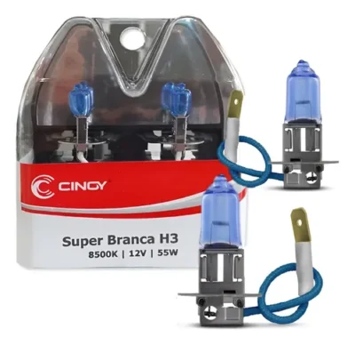 LAMPADA PAR H3A 12V 60/55W SUPER BRANCA