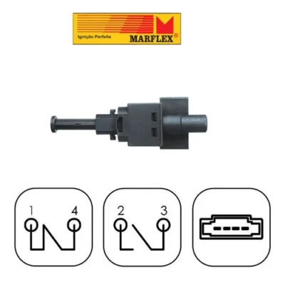 INTERRUPTOR DE FREIO 4 PINOS RETANGULAR