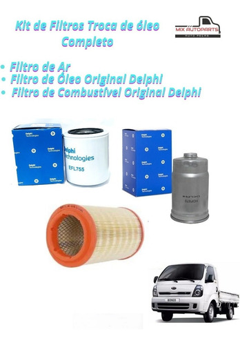 KIT FILTRO BONGO 3 ITENS