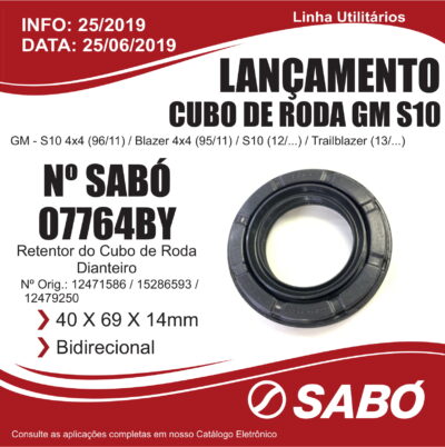 RETENTOR DA RODA DIANTEIRA CUBO +