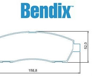 PASTILHA DE FREIO TRASEIRA BENDIX
