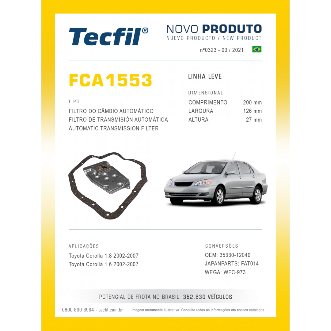 FILTRO DE CAMBIO FCA1553 TECFIL