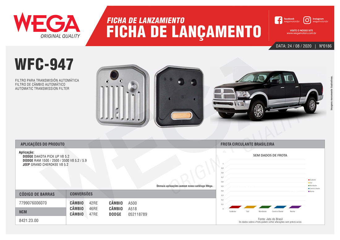 FILTRO DE CAMBIO WFC947 WEGA