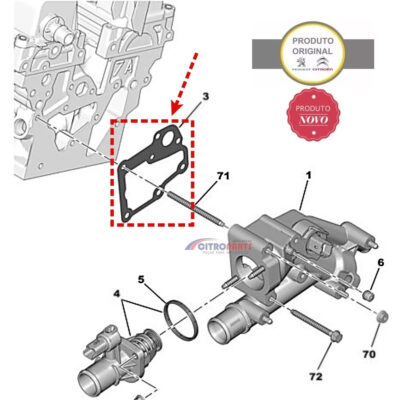 JUNTA CARCACA DA VALVULA TERMOSTATICA