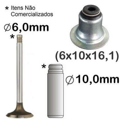 RETENTORES DE VALVULAS 16 PCS